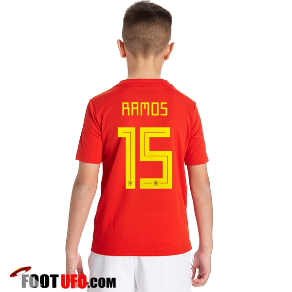 Maillot Equipe de Espagne Enfant (Ramos 15) Domicile 2018/2019