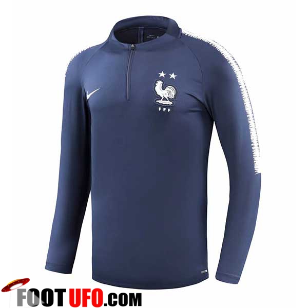 Sweatshirt Training France 2 Etoiles Bleu Fonce 2018/2019