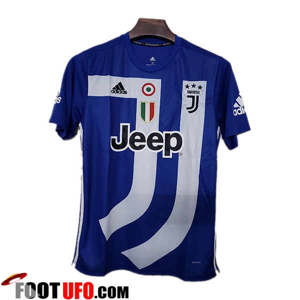 Maillot de Foot Juventus Commemoratif Bleu/Blanc 2019 2020