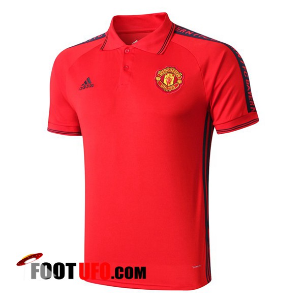 Nouveau Polo Foot Manchester United Rouge/Noir 2019/20 | Acheter Fiable