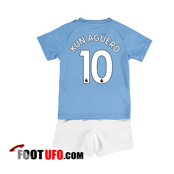 Maillot de Foot Manchester City (KUN AGUERO 10) Enfant Domicile 2019/2020