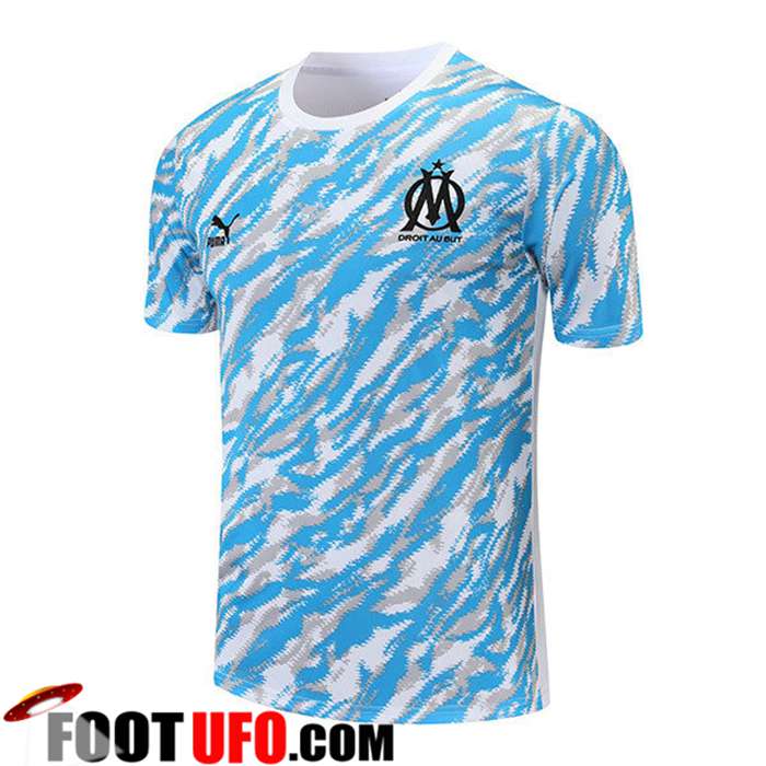 Training T-Shirts Marseille OM Blanc/Bleu 2021/2022