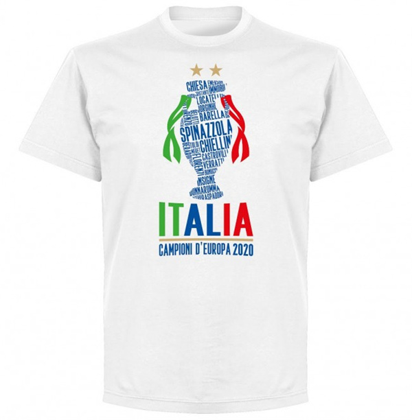 T-Shirts Italie UEFA Euro 2020 Champions Blanc - GXHTS03