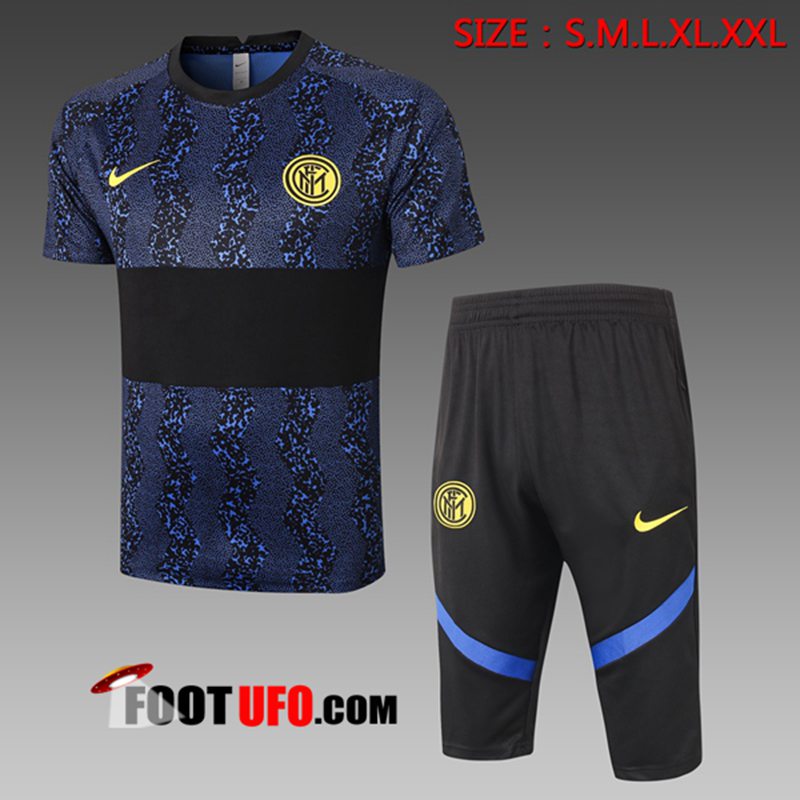 Ensemble Training T-Shirts Inter Milan + Pantalon 3/4 Bleu 2020/2021