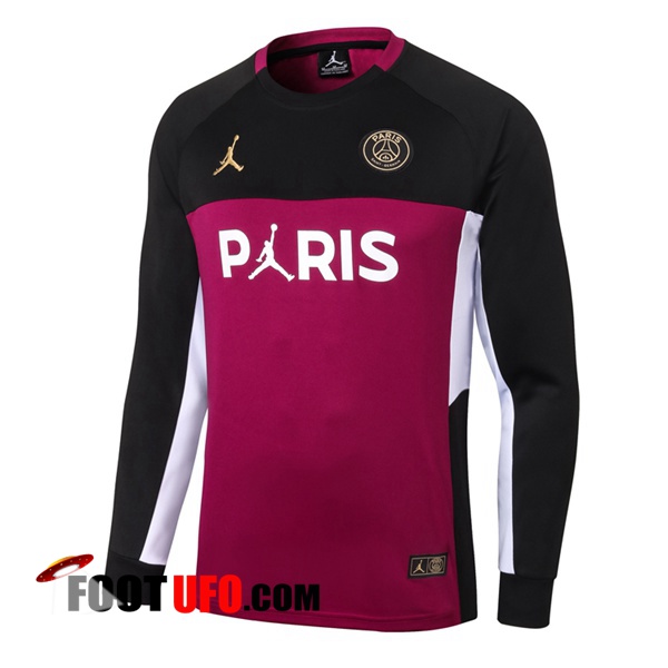 Sweatshirt Training Jordan PSG Noir/Rouge 2020/2021