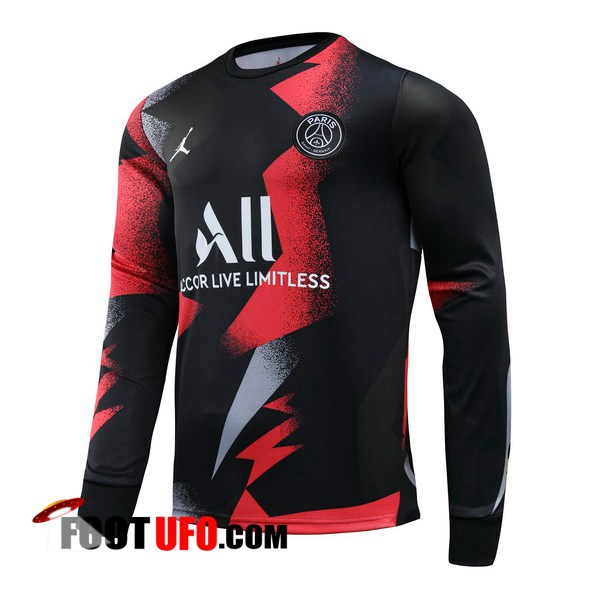 Sweatshirt Training Pairis PSG Jordan Noir Rouge 2019/2020