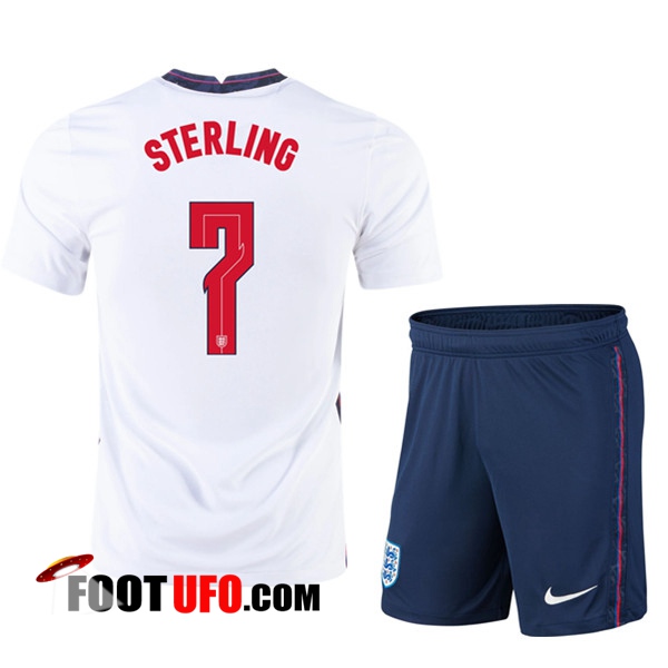 Maillot UEFA Euro 2020 Angleterre (Sterling 7) Enfant Domicile
