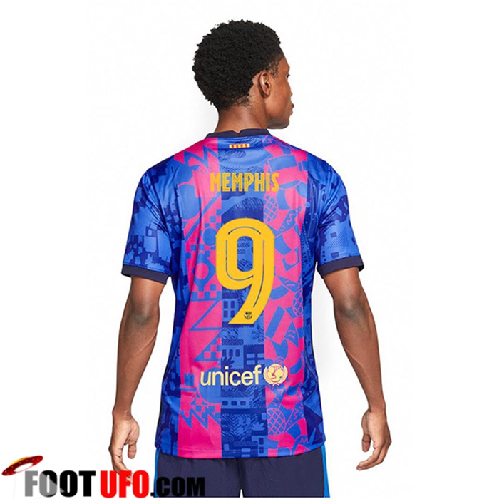 Maillot de Foot FC Barcelone (Memphis 9) Third 2021/2022