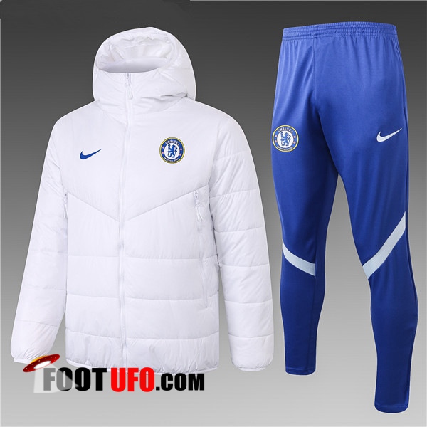 Doudoune Du Foot FC Chelsea Blanc + Pantalon 2020/2021