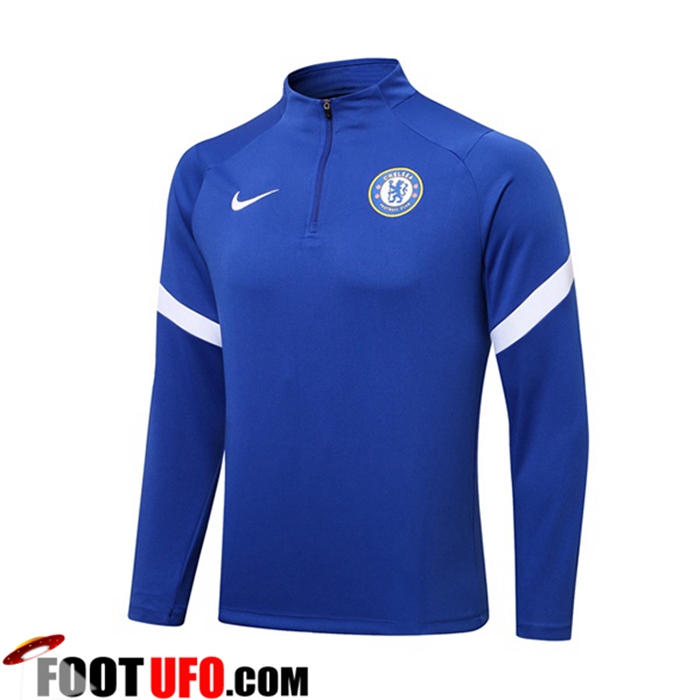 Sweatshirt Training FC Chelsea Bleu Marin/Gris 2021/2022