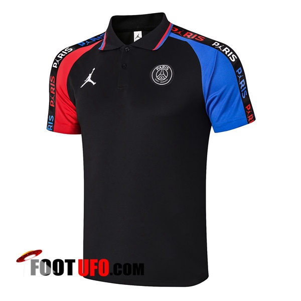 Polo Foot Paris PSG Jordan Noir Bleu Rouge 2020/2021