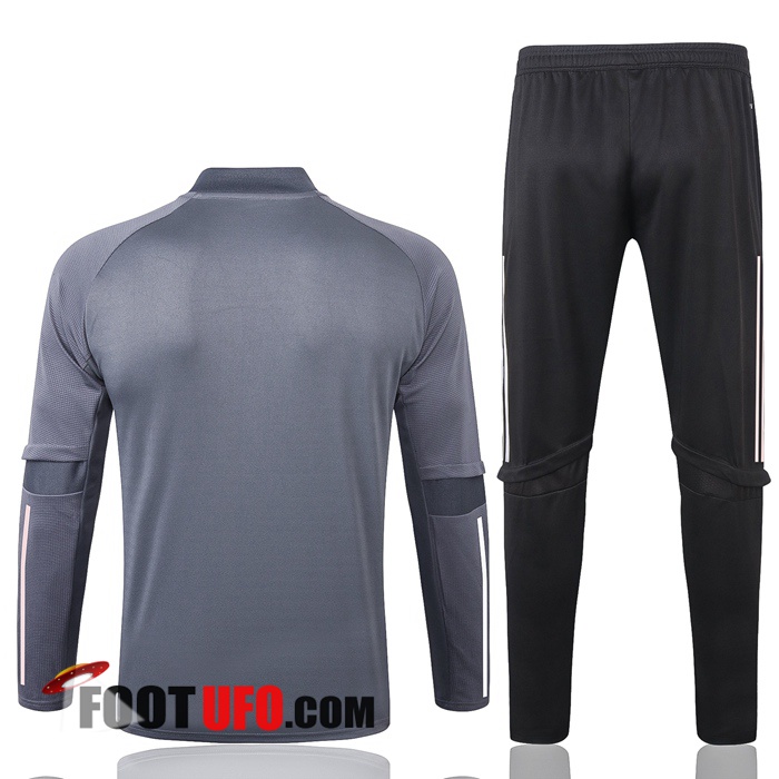 Nouveau Ensemble Survetement Foot - Veste Allemagne Gris Fonce 2020/2021