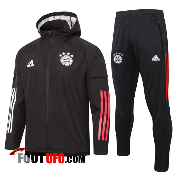 Coupe-Vent Survetement de Foot Bayern Munich Noir 2020/2021