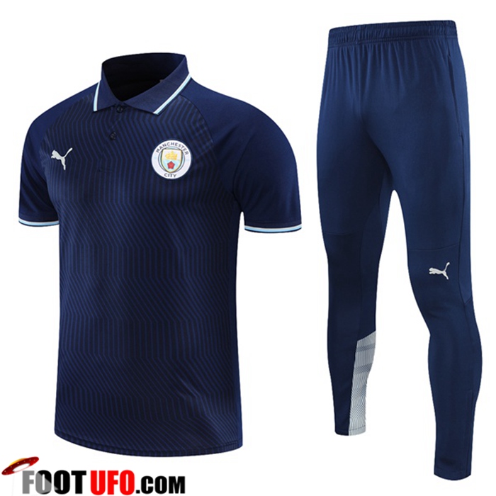 Ensemble Polo Manchester City + Pantalon Bleu Marin 2021/2022