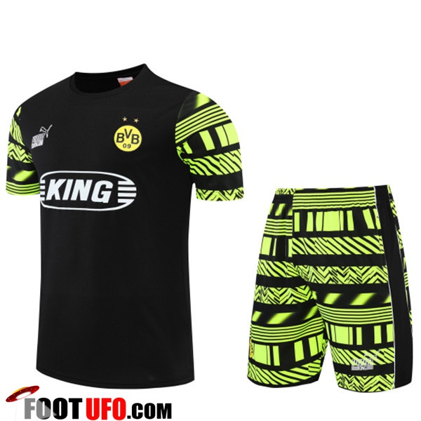 Ensemble Training T-Shirts +Shorts Dortmund BVB Noir 2022/2023