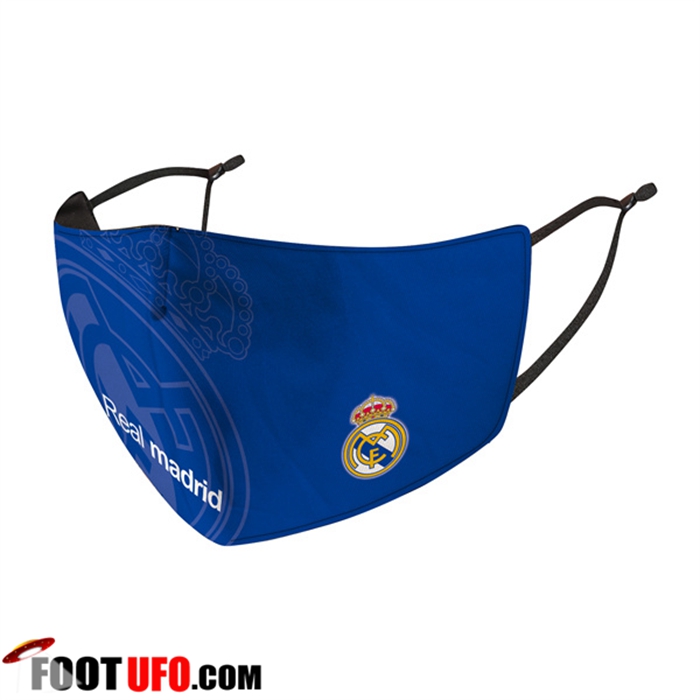 Nouveau Masques Foot Real Madrid Bleu Reutilisable -02