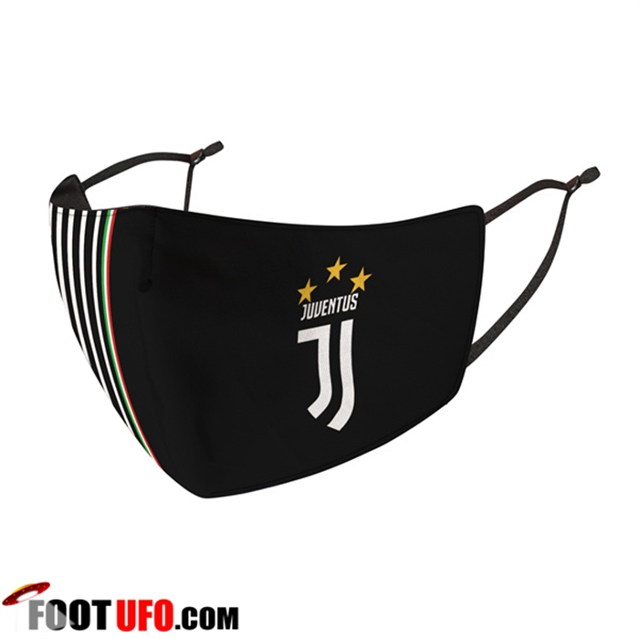 Nouveau Masques Foot Juventus Noir Reutilisable