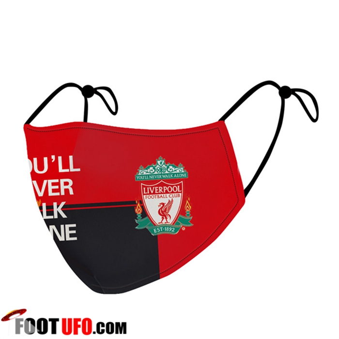 Nouveau Masques Foot FC Liverpool Rouge/Noir Reutilisable