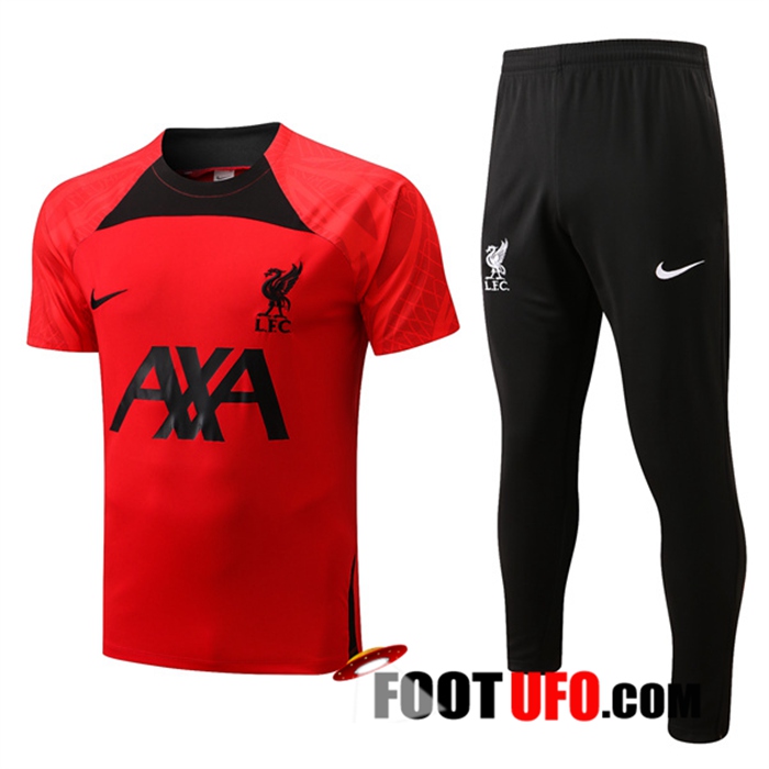 Ensemble Training T-Shirts FC Liverpool+ Pantalon Rouge 2022/2023