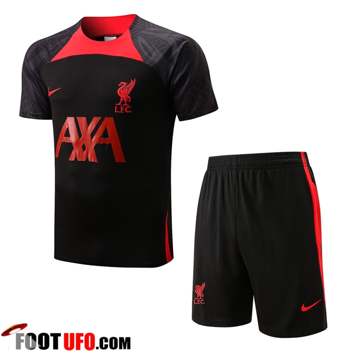 Ensemble Training T-Shirts + Shorts FC Liverpool Noir 2022/2023