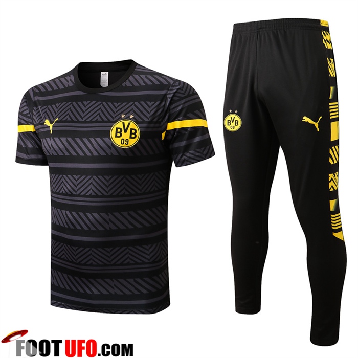 Ensemble Training T-Shirts + Pantalon Dortmund Noir 2022/2023