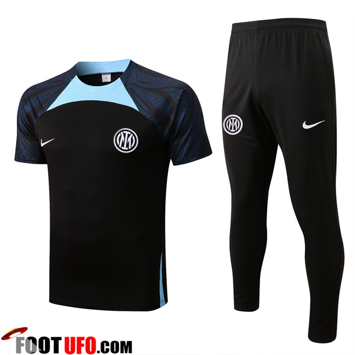 Ensemble Training T-Shirts + Pantalon Inter Milan Noir 2022/2023