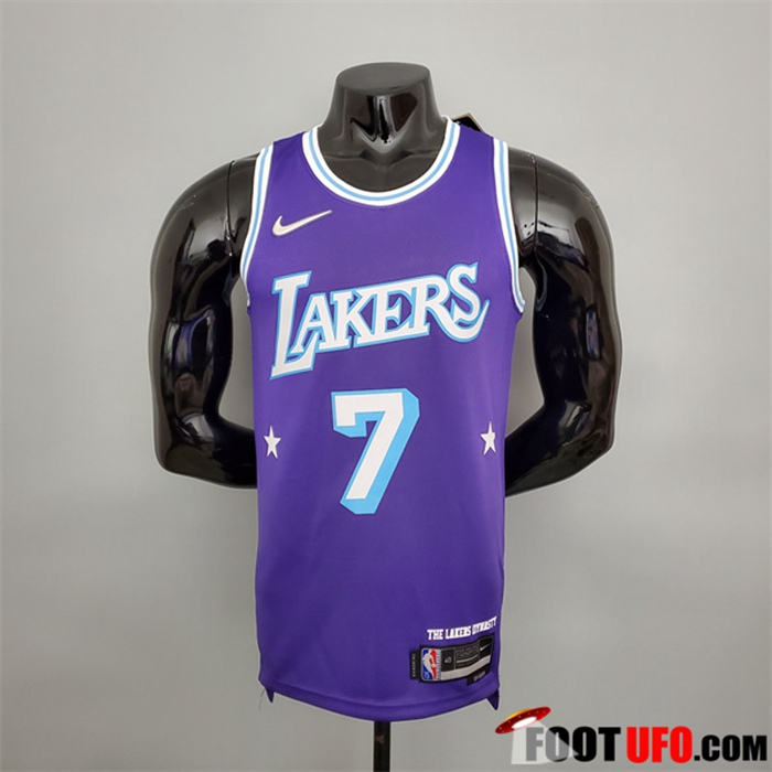 Maillot Los Angeles Lakers (Anthony #7) Pourpre 75th Anniversary City Edition