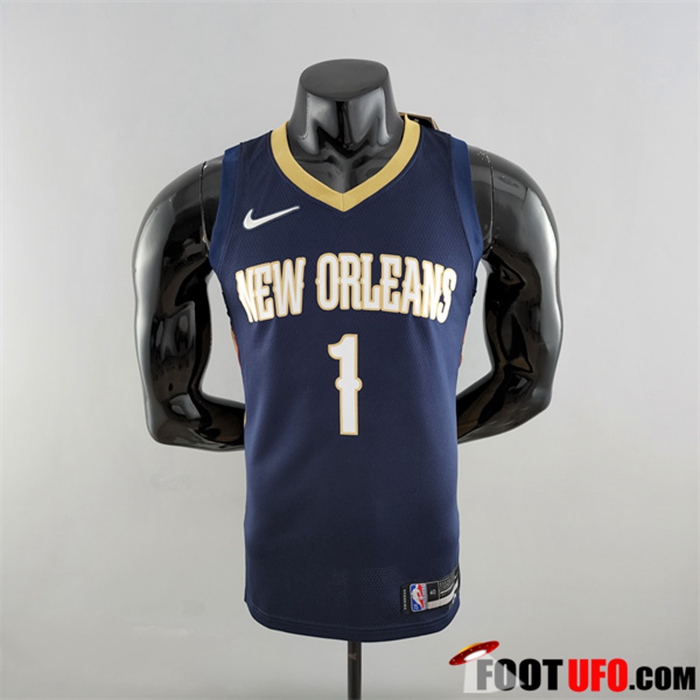 Maillot New Orleans Pelicans (Williams #1) Bleu Marins 75th Anniversary