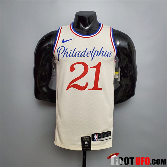 Maillot Philadelphia 76ers (Embiid #21) 2020 Beige City Limited Edition