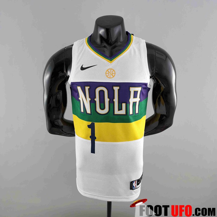 Maillot New Orleans Pelicans (WLLIAMSIN #1) Blanc Urban Edition