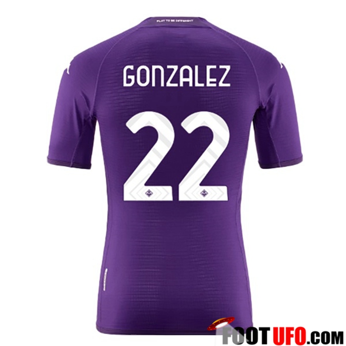 Maillot de Foot ACF Fiorentina (GONZALEZ #22) 2022/23 Domicile