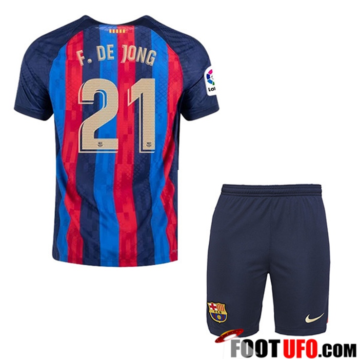 Maillot de Foot FC Barcelone (F.DE JONG #21) Enfants Domicile 2022/23