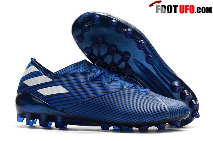 Adidas Chaussures de Foot Nemeziz 19.1 AG Bleu Marins