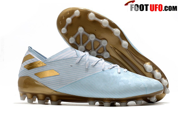 Adidas Chaussures de Foot Nemeziz 19.1 AG Bleu Clair