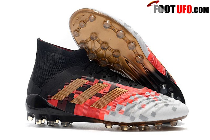 Adidas Chaussures de Foot Predator 18.1 AG Noir/Rouge/Blanc