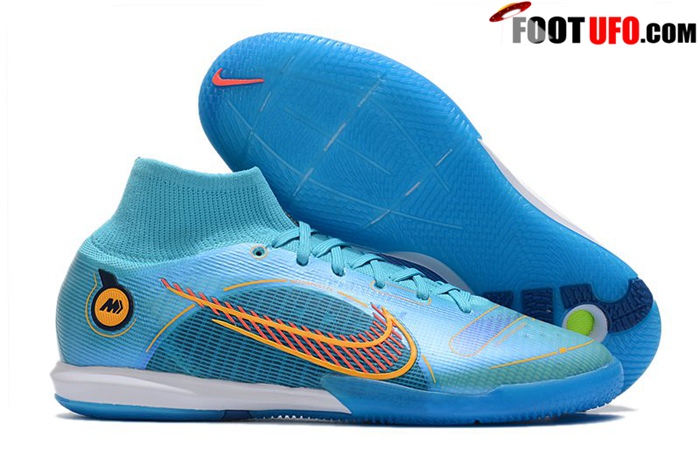 Nike Chaussures de Foot Mercurial Superfly 9 Elite IC Bleu