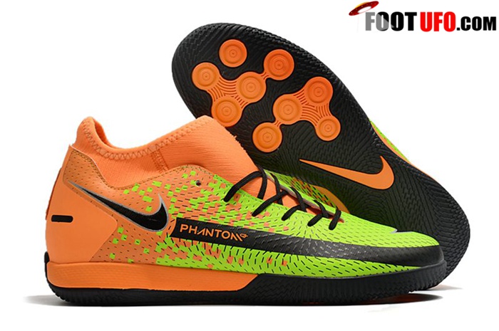 Nike Chaussures de Foot Phantom GT Academy Dynamic Fit IC Vert/Orange