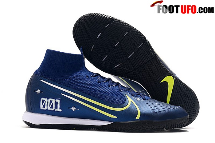Nike Chaussures de Foot Mercurial Superfly 7 Elite MDS IC Bleu Marins