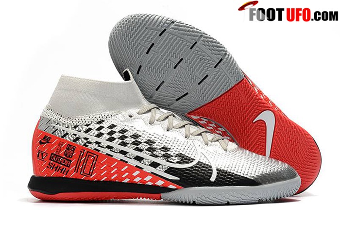 Nike Chaussures de Foot Mercurial Superfly 7 Elite MDS IC Argent
