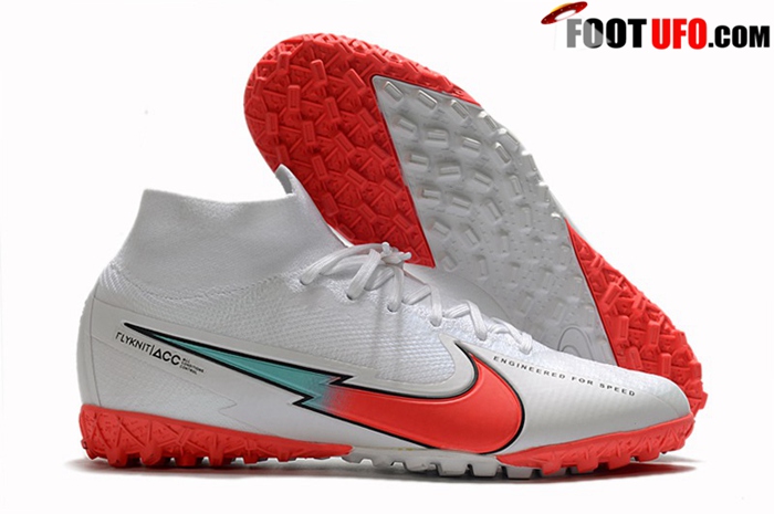 Nike Chaussures de Foot Mercurial Superfly 7 Elite MDS TF Blanc