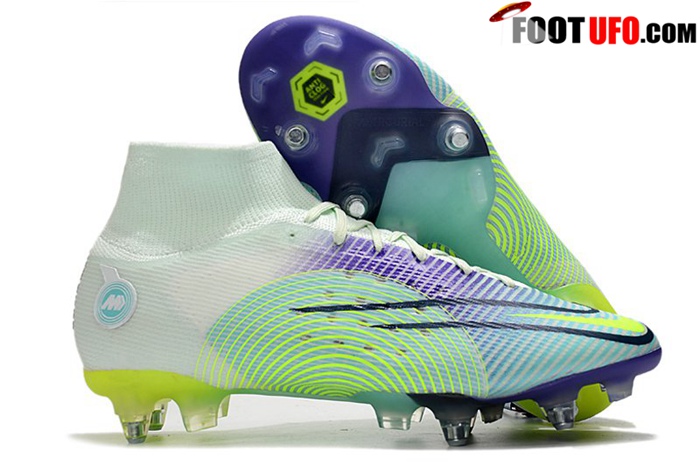 Nike Chaussures de Foot Mercurial Dream Speed Superfly 8 Elite SG Pourpre/Vert