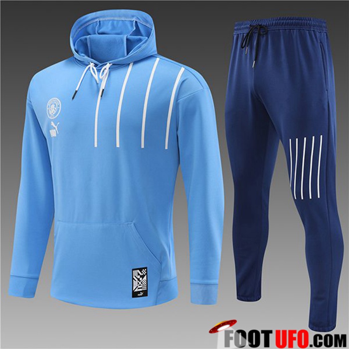 Discount Junior Ensemble Veste A Capuche Survetement de Foot Manchester